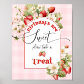 Poster Berry fraise Anniversaire sont doux prendre plaisi (Devant)