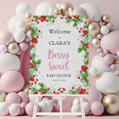 Poster Berry fraise Baby shower doux Bienvenue
