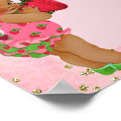 Poster Berry fraise Baby shower doux Bienvenue (Coin)
