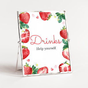 Poster Berry fraise Baby shower sucré Boissons