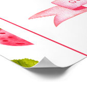 Poster Berry fraise Premier anniversaire Bienvenue (Coin)