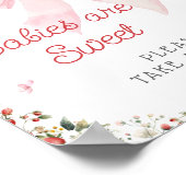 Poster Berry fraise Sweet Bow Les bébés sont doux (Coin)