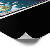 Poster Berry Islands Bahamas Carte satellite spatiale (Coin)