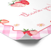 Poster Berry Premier anniversaire de fraises cadeaux (Coin)