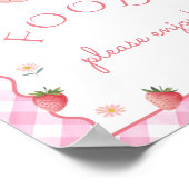 Poster Berry Premier anniversaire fraise alimentaire (Coin)