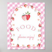 Poster Berry Premier anniversaire fraise alimentaire (Devant)