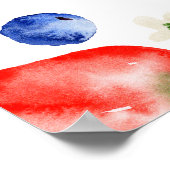 Poster Berry Premier anniversaire fraise Bienvenue (Coin)