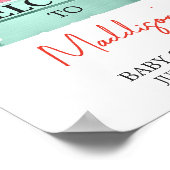 Poster Berry Sweet Baby shower Bienvenue (Coin)