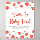 Poster Berry Sweet Baby shower Devinez Le Panneau Aliment (Devant)
