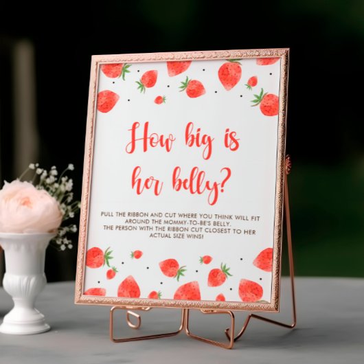 Poster Berry Sweet Baby shower Jeu Signe De La Grosse Ven