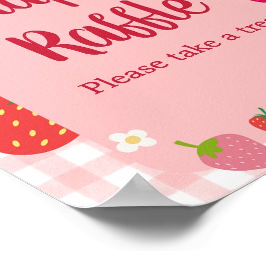 Poster Berry Sweet En vichy fraise Raffin (Coin)