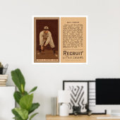 Poster Bert Daniels Yankees Baseball 1912 (Bureau à domicile)