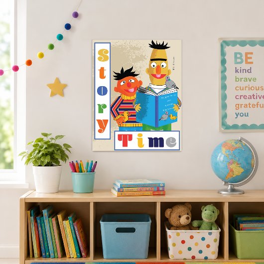 Poster Bert et Ernie Lecture en classe