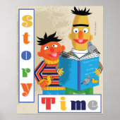 Poster Bert et Ernie Lecture en classe (Devant)