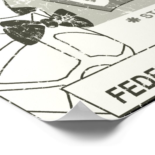 Poster Bert la tortue dit (Coin)