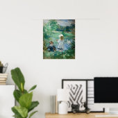 Poster Berthe Morisot - À côté d'un lac (Bureau à domicile)