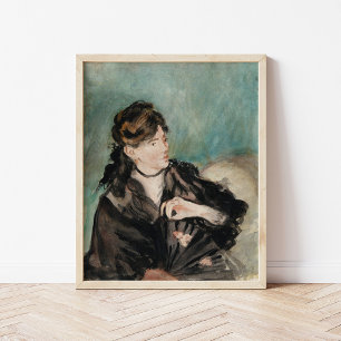 Poster Berthe Morisot avec ventilateur Édouard Manet