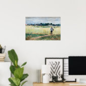 Poster Berthe Morisot - Dans le champ de roues à Gennevil (Bureau à domicile)