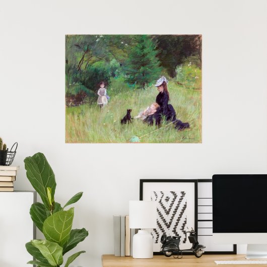 Poster Berthe Morisot - Dans un parc (Bureau à domicile)