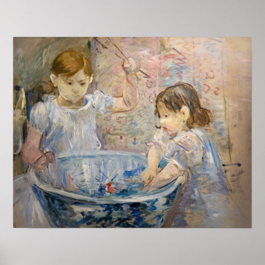 Poster Berthe Morisot - Enfants à la vasque (Devant)