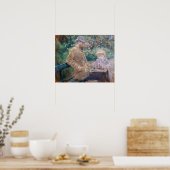 Poster Berthe Morisot - Eugene Manet avec sa fille (Cuisine)
