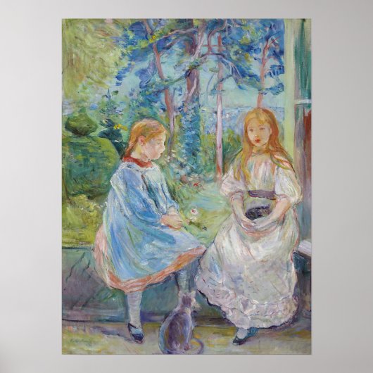 Poster Berthe Morisot - Jeunes filles à la fenêtre (Devant)