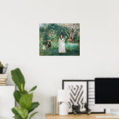 Poster Berthe Morisot - La chasse aux papillons (Bureau à domicile)