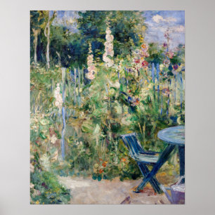 Poster Berthe Morisot - Roses Trémières / Althées