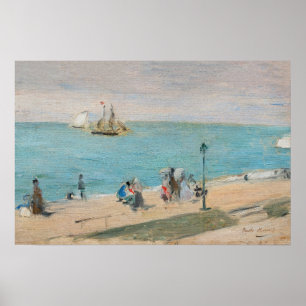 Poster Berthe Morisot - Sur la plage aux Petites-Dalles