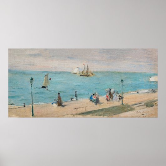 Poster Berthe Morisot - Sur la plage, Les Petites-Dalles (Devant)