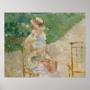 Poster Berthe Morisot - Tricot de la jeune femme