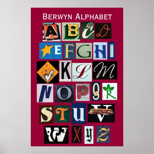 Poster Berwyn Alphabet (Devant)