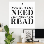 Poster Besoin de lire (Bureau à domicile)
