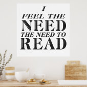 Poster Besoin de lire (Cuisine)