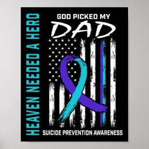Poster Besoin D'Un Héros Que Dieu A Choisi Papa Suicide S