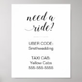 Poster Besoin Élégant D'Un Voyage Mariage Transport (Devant)