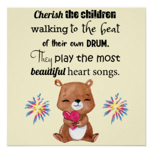 Poster Besoins spéciaux Enfants Inspirationnel, Chansons