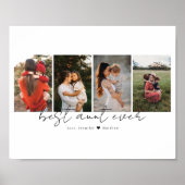 Poster Best Aunt Ever Modern Script 4 Photos Collage Gift (Devant)
