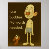 Poster Best Buddies-Whimsical Cartoon Chien & Enfant (Devant)