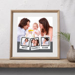 Poster Best Family Ever Custom Instagram 4 Photo Collage<br><div class="desc">Upload your favorite photographite make your own unique personalized keepsake photo gift.</div>