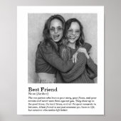 Poster Best Friend dictionary Definition wedding gift (Devant)