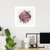 Poster Best Grandma Ever Floral (Bureau à domicile)