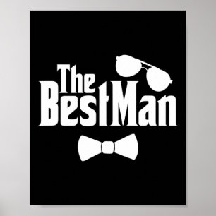 Poster Best Man Friends Groom Bride Mariage Couple Bachel