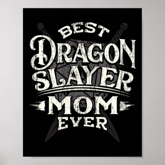 Poster Best Mom Ever Funny Mother's Day Rpg Gamer Women (Devant)