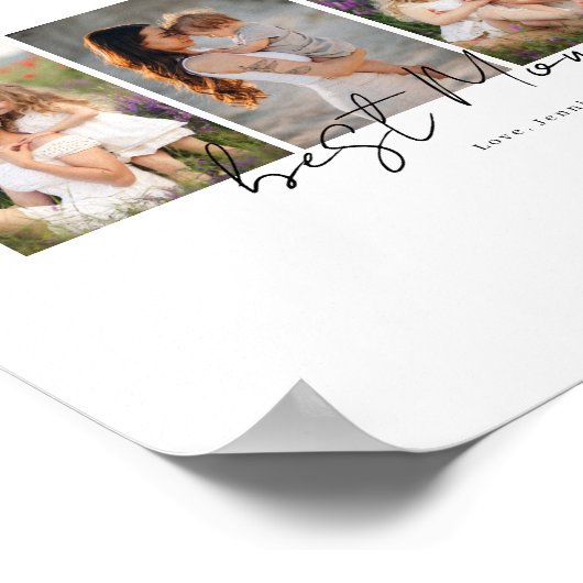 Poster Best Mom Ever Modern Script 4 Photos Collage Cadea (Coin)