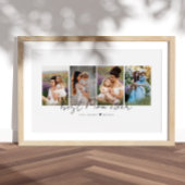Poster Best Mom Ever Modern Script 4 Photos Collage Cadea