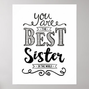 Poster Best Sister in the World Art Imprimer