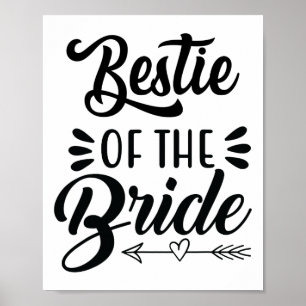 Poster Bestie De La Mariée Mariage Fête Famille Mariage S
