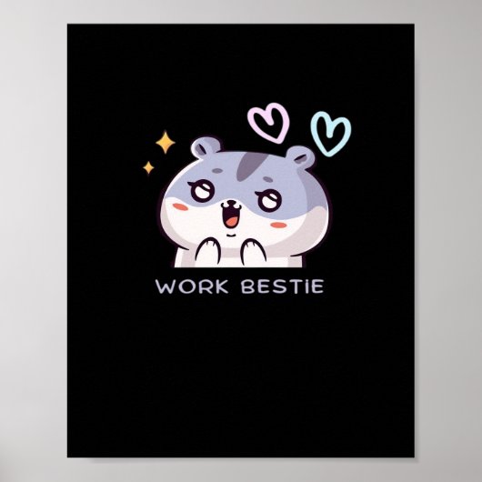 Poster Bestie de travail classique - Citation de froid (Devant)