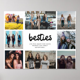 Poster Besties Meilleur ami Citation Collage photo
